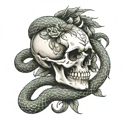 Skull And Snake