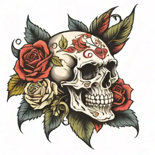 Skull And Roses