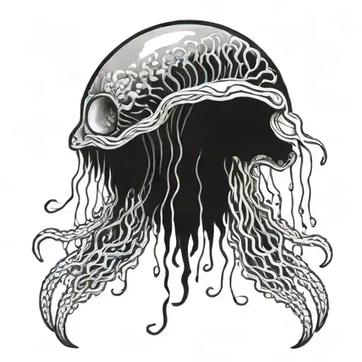 Jelly Fish And Brain Intertwined