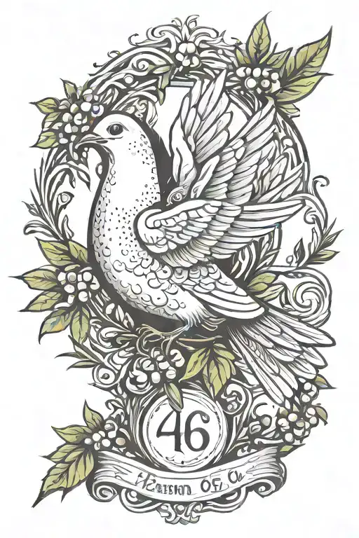 Psalm 46 5 Dove Carrying An Olive Branch
