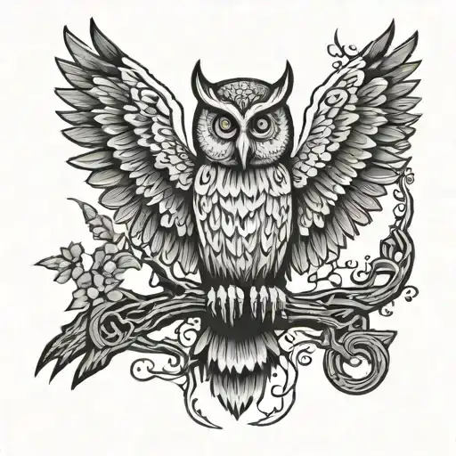 Owl And Christ Crucifixion