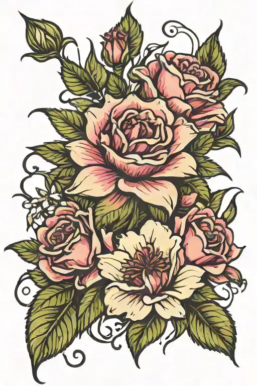 Rose Carnation Honeysuckle Snowdrop Flowers