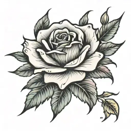 Rose With Falling Petal