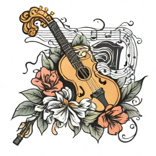 Music And Flowers Intertwined