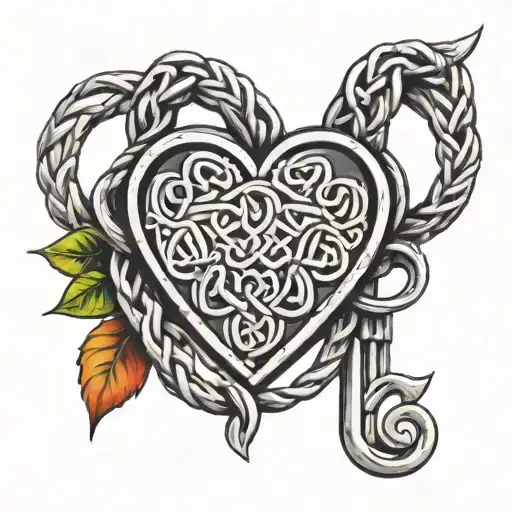 Celtic Braided Heart Shaped Lock