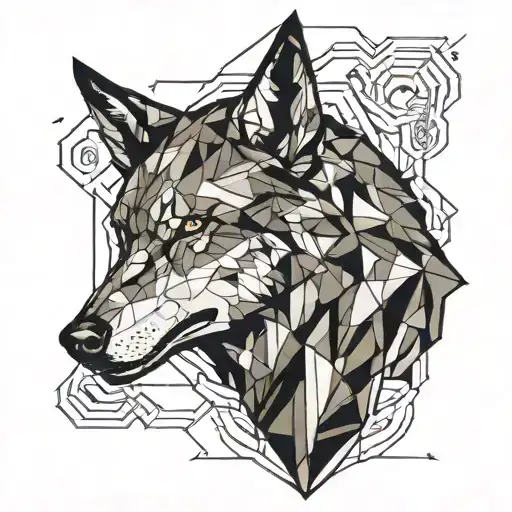 Polygon Wolf Howling