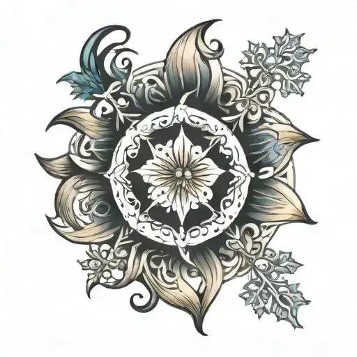 Moon Snowflake Intertwined