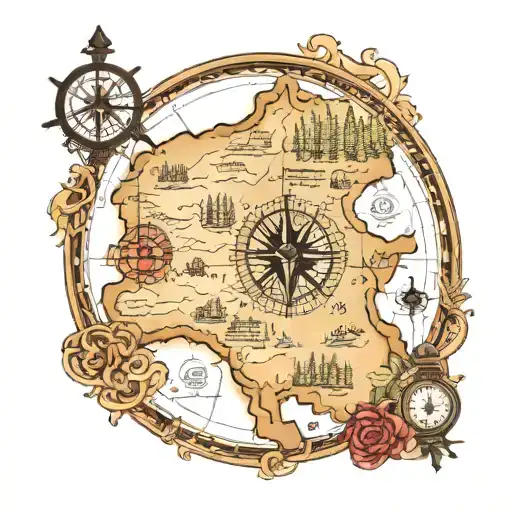 Lebanon Map Made With Compass