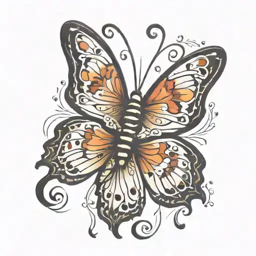 Butterfly With Semicolon Butterfly