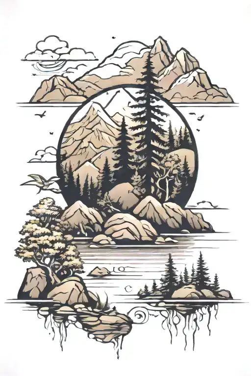 Nature And Outdoors Mountains Trees Lakes