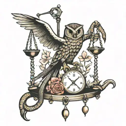 Libra With Owl And Mongoose Killing Cobra