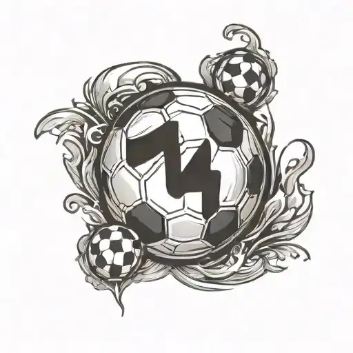 Soccer Ball And Number 17