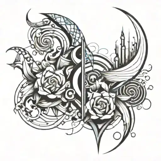 Abstract With Lines Formed