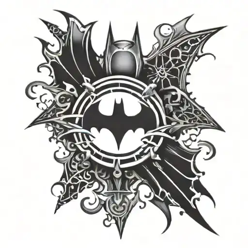 Batman Symbol With Spikes