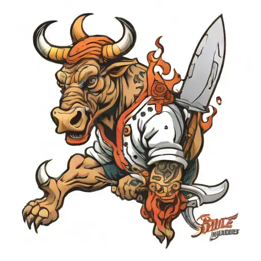 Running With The Bulls Chef Knife