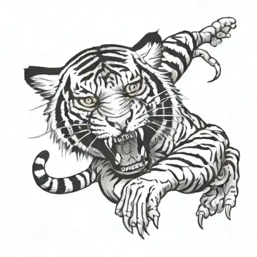 Tiger Eating A Human Arm