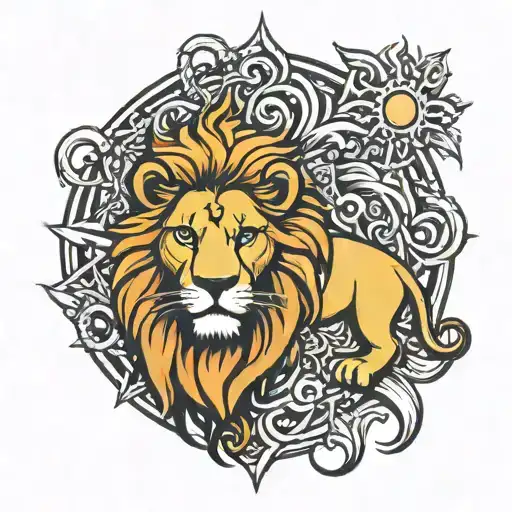 Sun And Lion Wearing