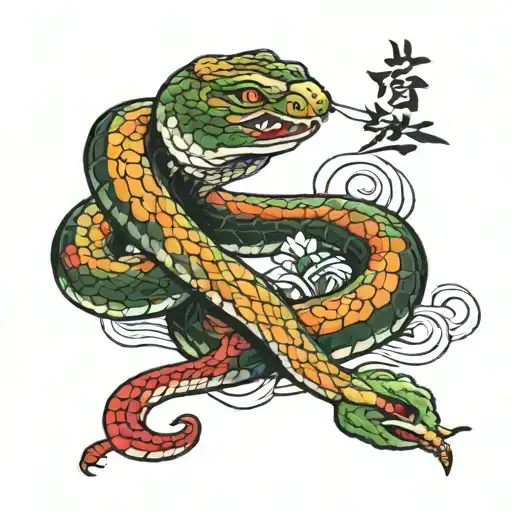 Japanese Snake Wrapped