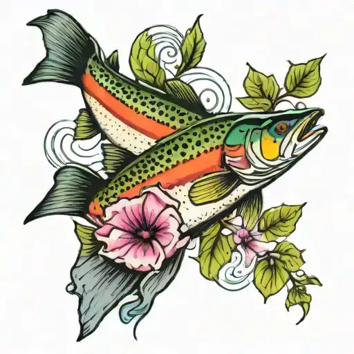 Rainbow Trout And Morning Glory