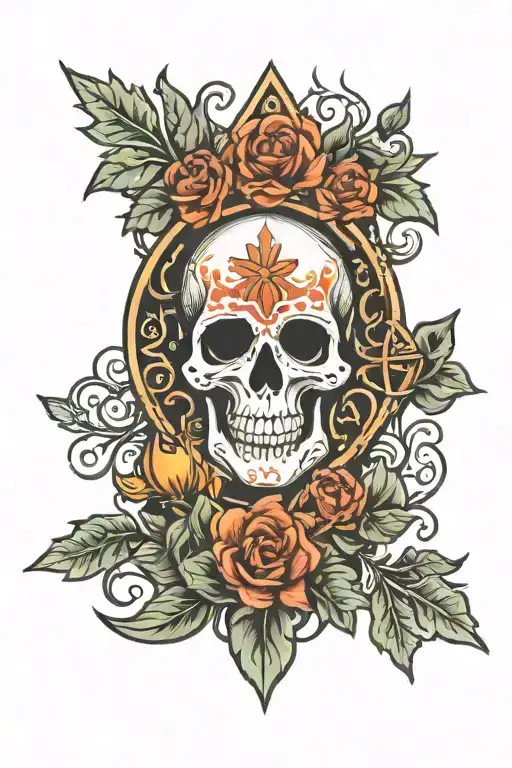 Slavic Symbols In Witch Theme For Girl