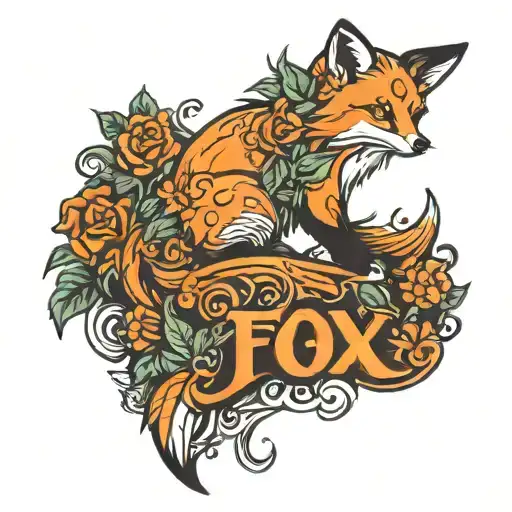 A Fox With The Word Fox
