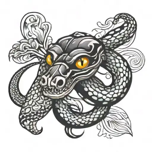 Snake And Glass Botlle