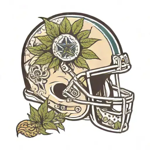 Cowboys Helmet With Weed And Florida