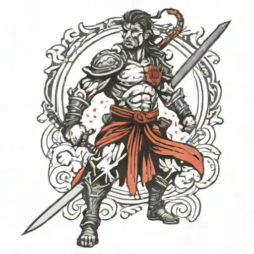 Warrior Fighter With A Sword