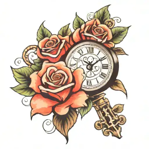 Rosses And Clock And Cross
