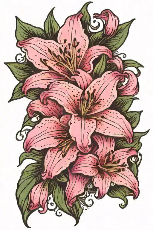 Pink Lily Shaped