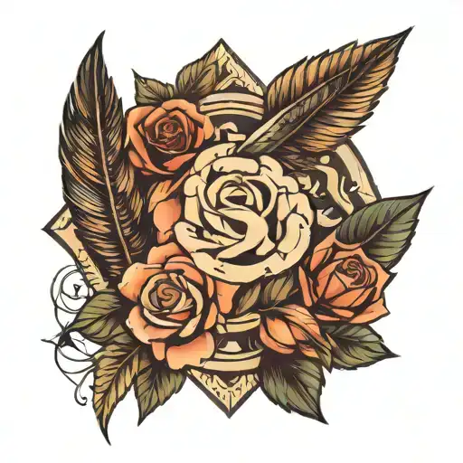 Generate A Matching Tattoo But In One Arrow It Will Say For Them I Risk It All