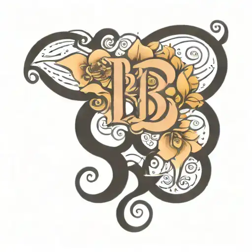 Small Tattoo With The Letters B And S