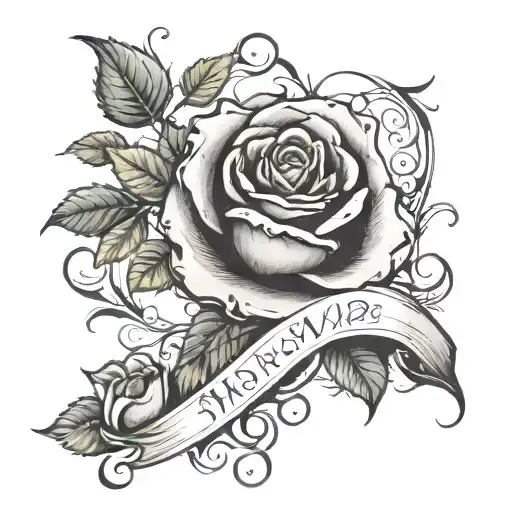 I Want A Rose Connecting The Names Mayra And Octavio In Cursive Writing