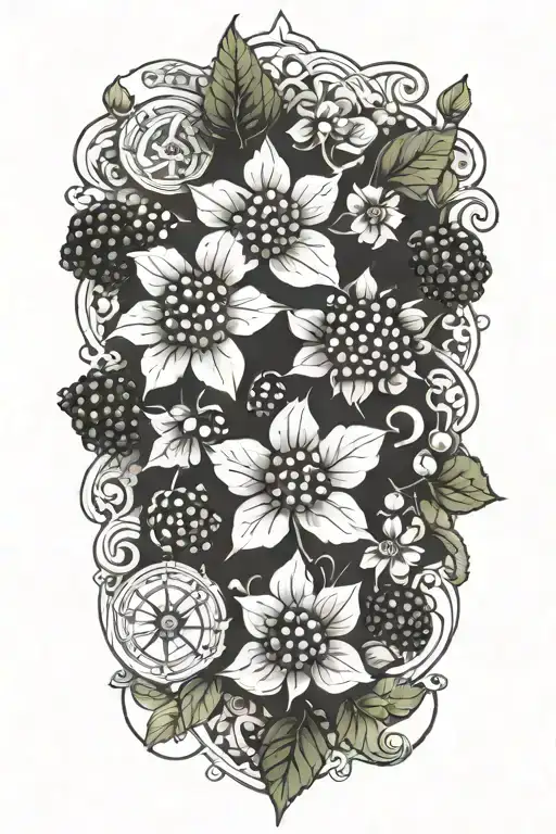 Blackberry Flow Diagram With Mystical Symbols