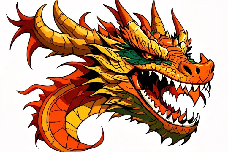 Dragon Head With Teeth