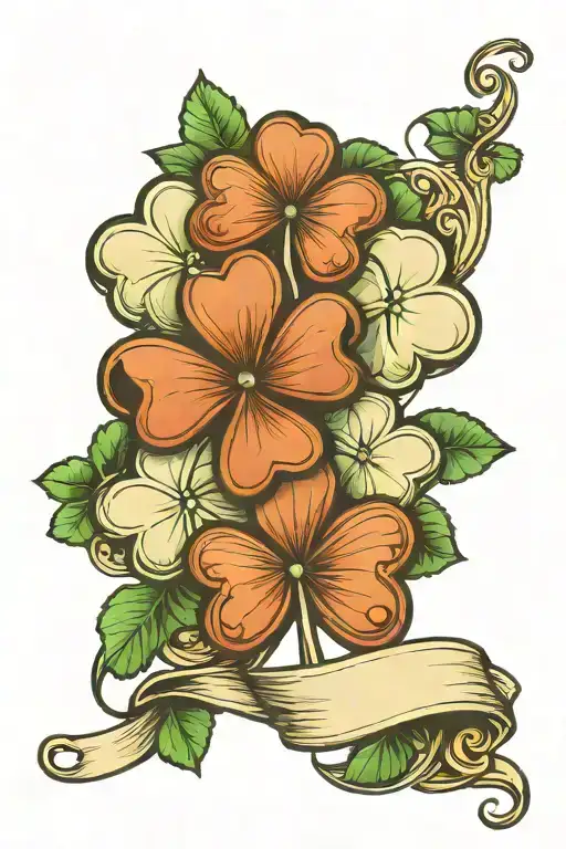 Four Leaf Clover Banner Wrapped For Family Names