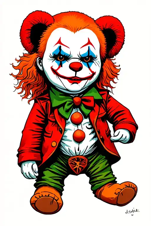 Joker Voodoo Doll Pennywise Teddy Bear