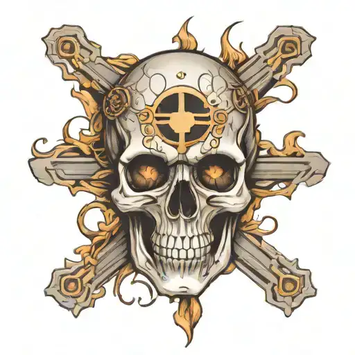 A Skull With Radiology Symbol Morphing