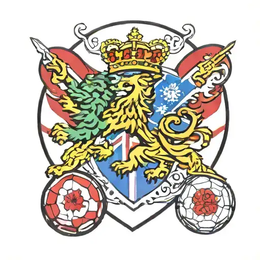 England Football Flag 3 Lion