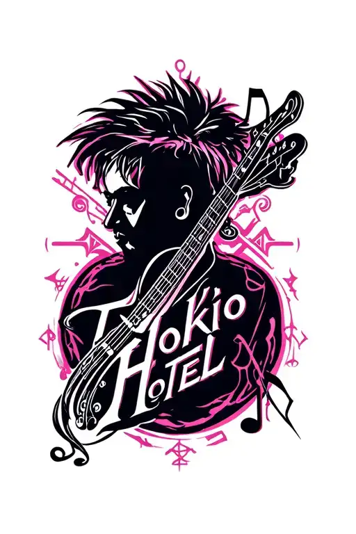 Logos Tokio Hotel With Music Notes