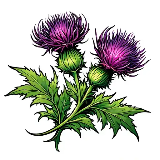 Scottish Thistle Intertwined