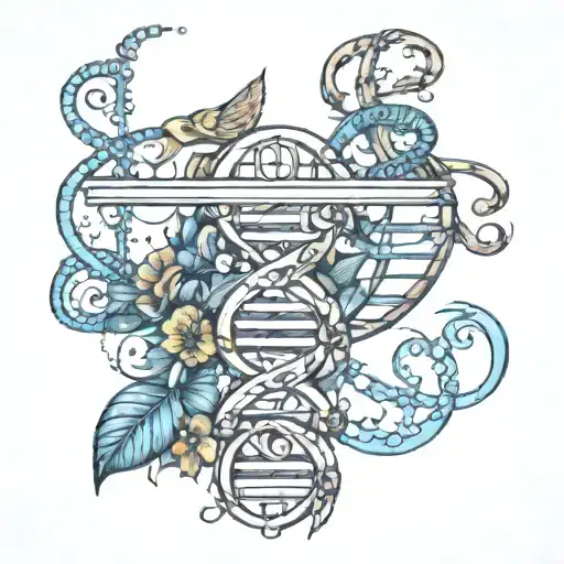 Dna Double Helix With Diverse Gender Symbols Incorporated