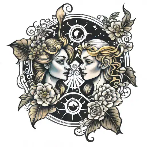 Gemini And Virgo With Lovers Eye Surrounded