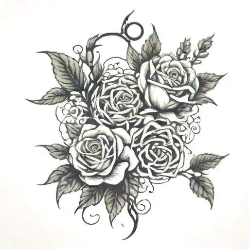 Willow And Rose Intertwined