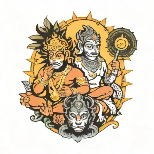 Sun And Hanuman And Raveendra