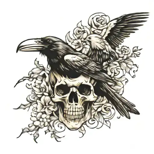 Crow And Skulll