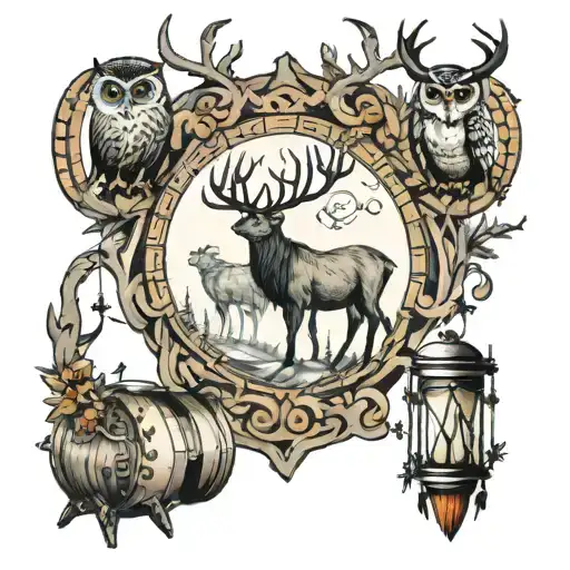 Elk And Owl And Drums And Music