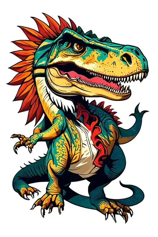 Dinosaur Vs Leon With Corona