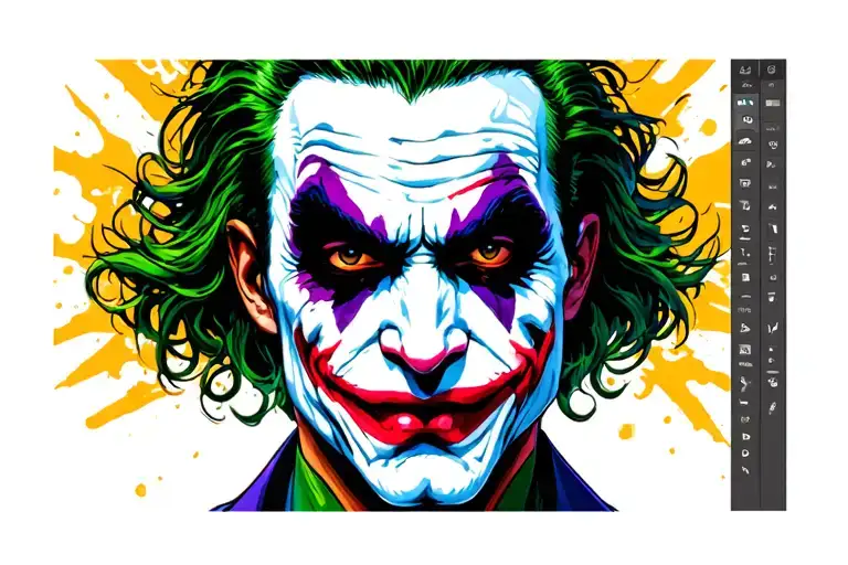 Coringa Portrait With Vibrant Colors