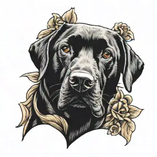 Black Lab Face Inside